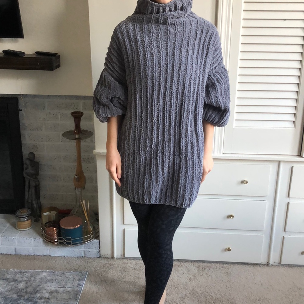 Oversized knit sweater-dress